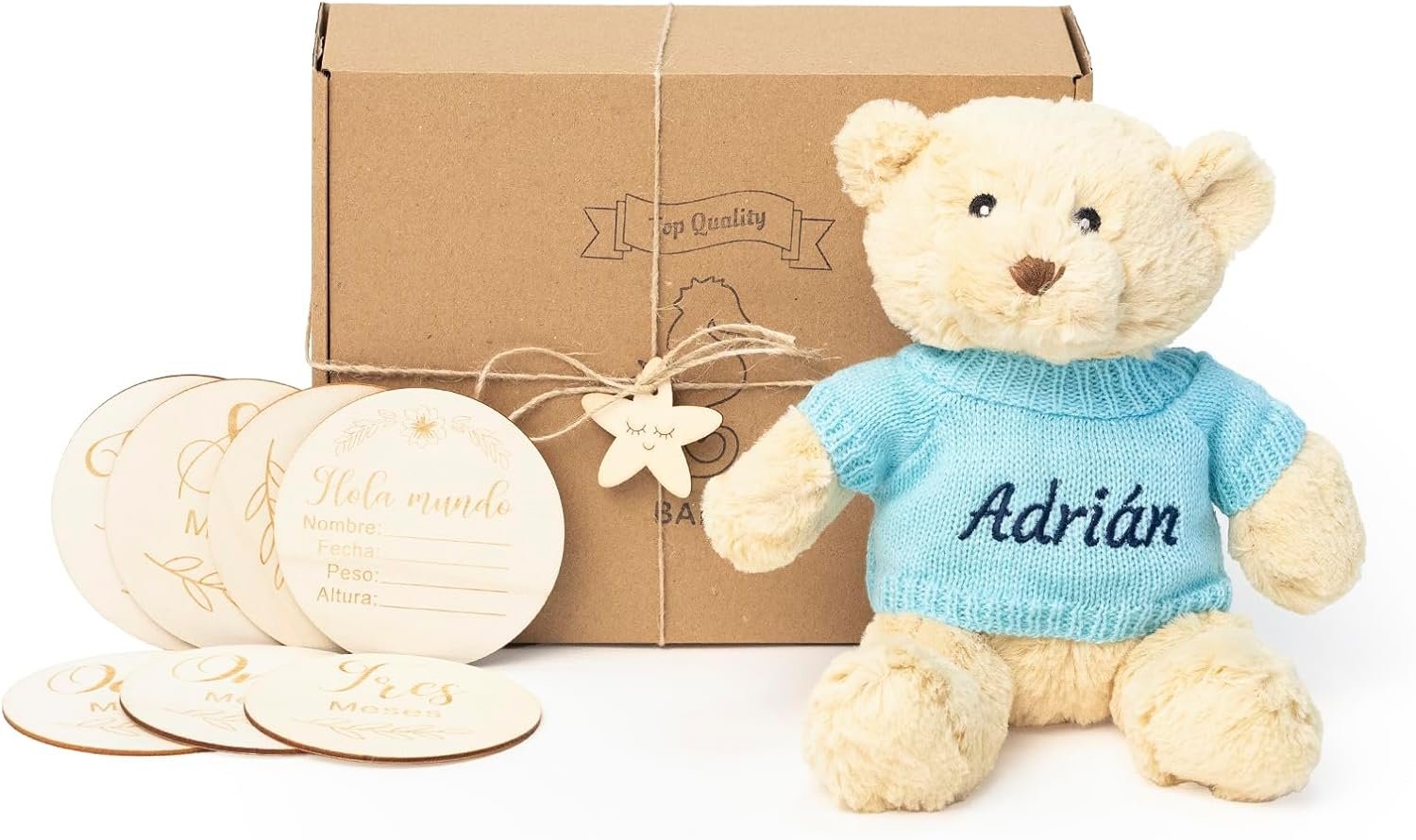 Oso de Peluche Personalizado para Bebé Recién Nacido - Imagen 3
