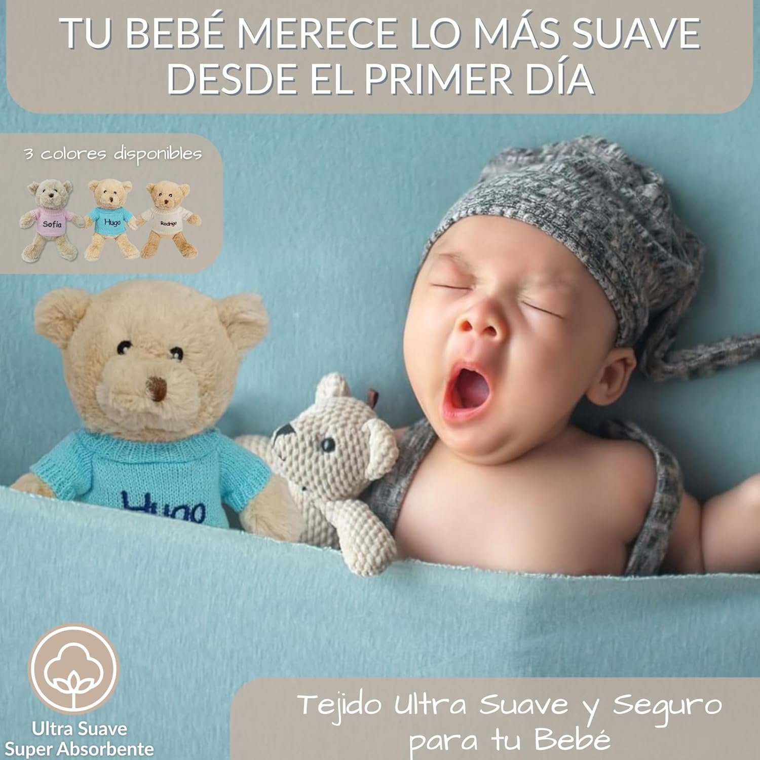 Oso de Peluche Personalizado para Bebé Recién Nacido - Imagen 5